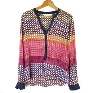 Robert Graham Multicolored Silk Top Sz L